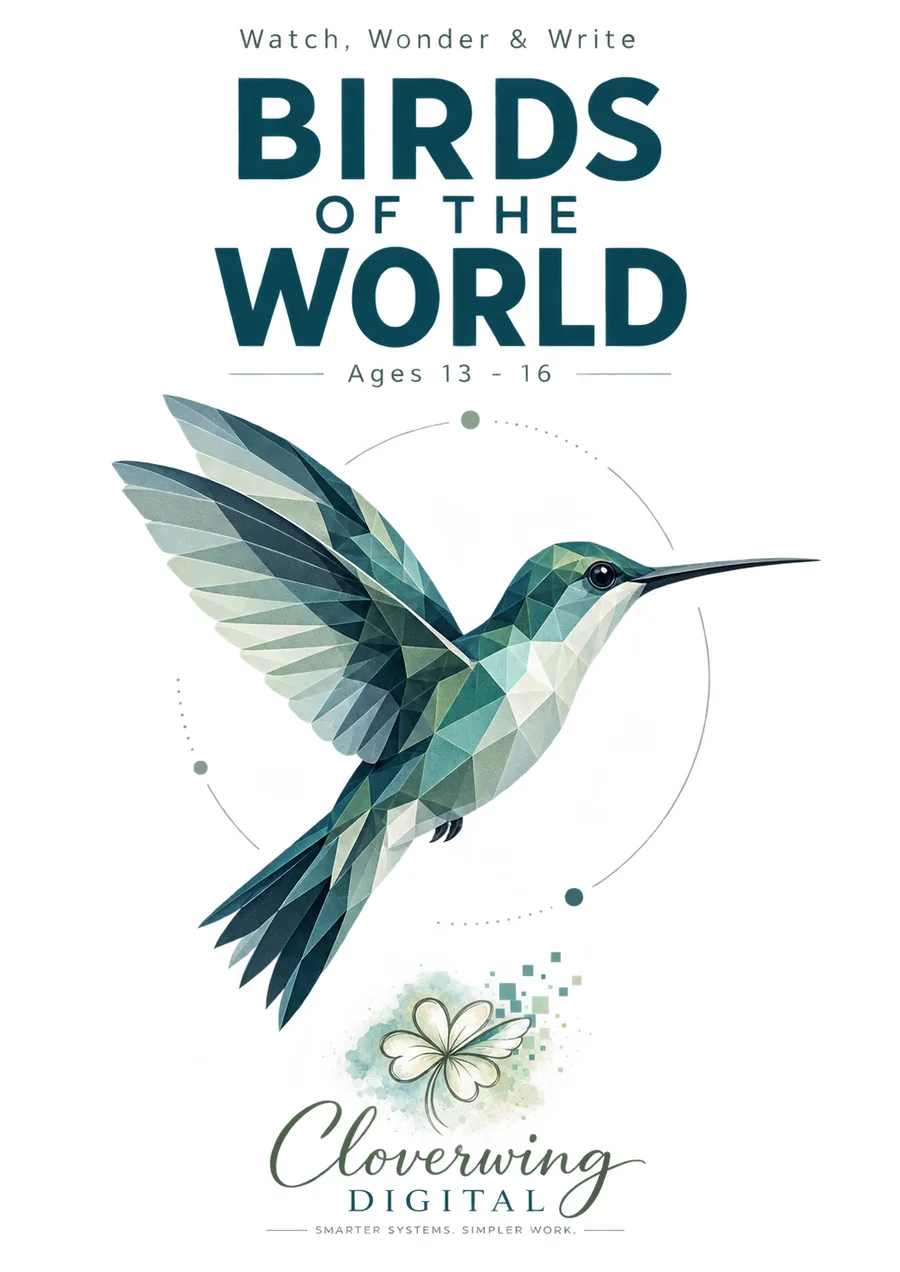 Front cover of Birds of the World Workbook, Ages 13–16