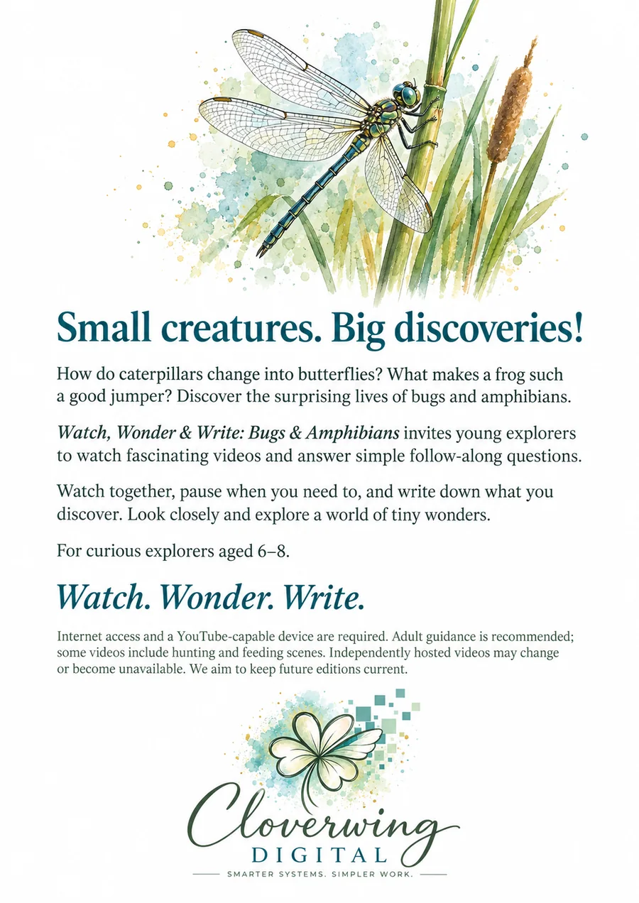 Back cover of Bugs & Amphibians Workbook, Ages 6–8