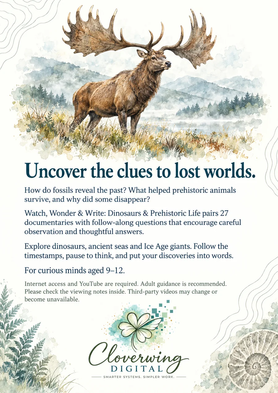 Back cover of Dinosaurs & Prehistoric Life Workbook, Ages 9–12
