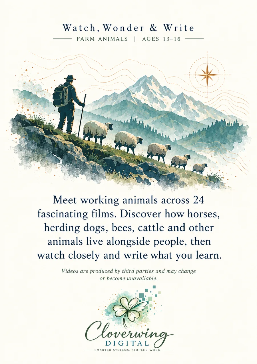 Back cover of Farm Animals Workbook, Ages 13–16