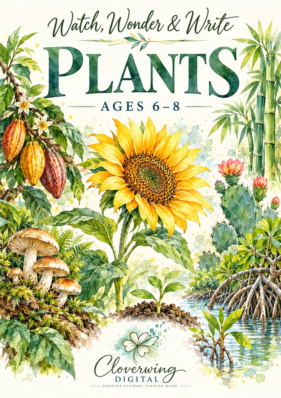 Front cover of Plants Workbook, Ages 6 to 16